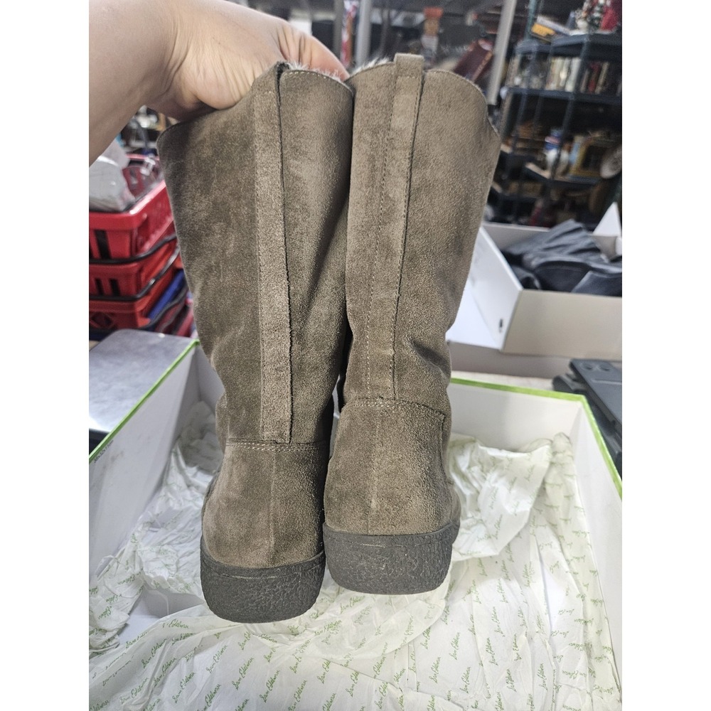 Sam Edelman Graphite Oily Suede Women's size 7 Winter Fur Lined Boots Mateo - Picture 6 of 8